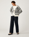 Recycled Blend Fair Isle V-Neck Cardigan