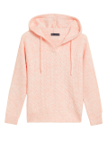 Cable Knit V-Neck Hoodie