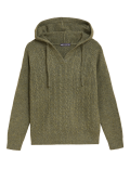 Cable Knit V-Neck Hoodie