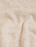 Textured V-Neck Jumper with Wool