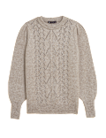 Pointelle Blouson Sleeve Jumper