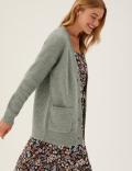 Ribbed V-Neck Relaxed Longline Cardigan