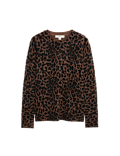 Animal Print Crew Neck Jumper