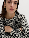 Animal Print Crew Neck Jumper