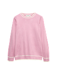Supersoft Tipped Crew Neck Jumper