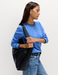 Supersoft Tipped Crew Neck Jumper