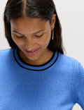 Supersoft Tipped Crew Neck Jumper
