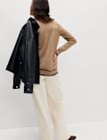 Supersoft Tipped Crew Neck Jumper