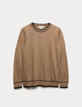 Supersoft Tipped Crew Neck Jumper