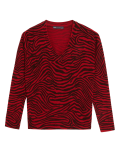 Supersoft Animal Print V-Neck Jumper
