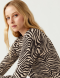 Supersoft Animal Print V-Neck Jumper