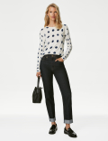 Supersoft Spot Print Crew Neck Jumper