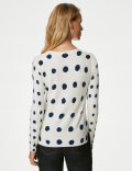 Supersoft Spot Print Crew Neck Jumper
