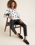 Supersoft Polka Dot V-Neck Jumper