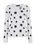 Supersoft Polka Dot V-Neck Jumper