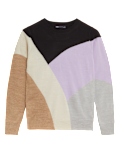 Supersoft Colour Block Crew Neck Jumper