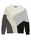 Supersoft Colour Block Crew Neck Jumper