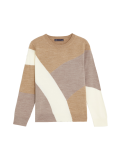 Supersoft Colour Block Crew Neck Jumper