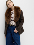 Animal Print Crew Neck Relaxed Jumper