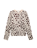 Animal Print Crew Neck Relaxed Jumper