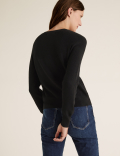 Soft Touch Crew Neck Button Front Cardigan