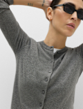 Crew Neck Button Through Cardigan