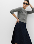 Crew Neck Button Through Cardigan