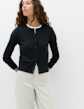 Crew Neck Button Through Cardigan
