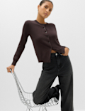 Crew Neck Button Through Cardigan
