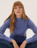 Soft Touch Ribbed Funnel Neck Jumper