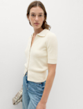 Collared Zip Up Slim Fit Cardigan