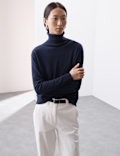 Pure Cashmere Roll Neck Jumper