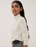 Pure Cashmere Roll Neck Jumper