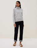 Pure Cashmere Roll Neck Jumper
