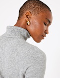 Pure Cashmere Roll Neck Jumper