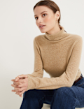 Pure Cashmere Roll Neck Jumper