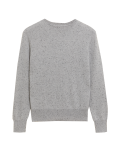 Pure Cashmere Textured Crew Neck Jumper