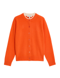Pure Cashmere Tipped Detail Cardigan
