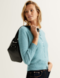 Pure Cashmere Crew Neck Cardigan