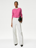 Pure Cashmere Crew Neck Cardigan