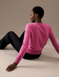 Pure Cashmere Crew Neck Cardigan
