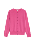 Pure Cashmere Crew Neck Cardigan
