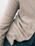 Pure Cashmere Crew Neck Cardigan