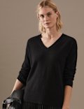 Pure Cashmere V-Neck Relaxed Jumper