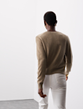 Pure Cashmere Crew Neck Relaxed Cardigan
