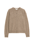 Pure Cashmere Crew Neck Relaxed Cardigan