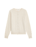 Pure Cashmere Crew Neck Relaxed Cardigan