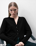 Pure Cashmere Crew Neck Relaxed Cardigan
