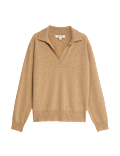 Pure Cashmere Collared Relaxed Jumper