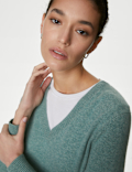 Pure Cashmere V-Neck Jumper